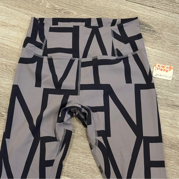 Free Movement Women’s Gray and Black Leggings Never Better Logo Leggings - Picture 2 of 5